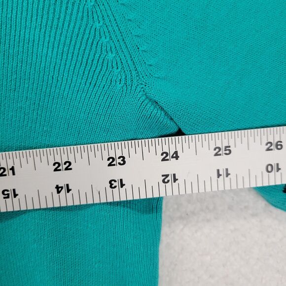 Bob Mackie Cardigan Womens Sweater 1X Green Embroidered Dream Catcher Button XL - Picture 10 of 11